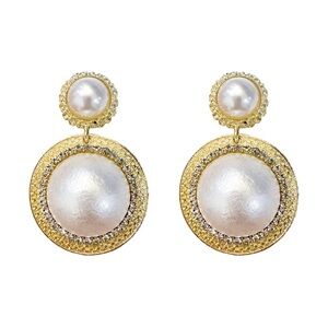 Alamour The Label Gold and Pearl Earrings